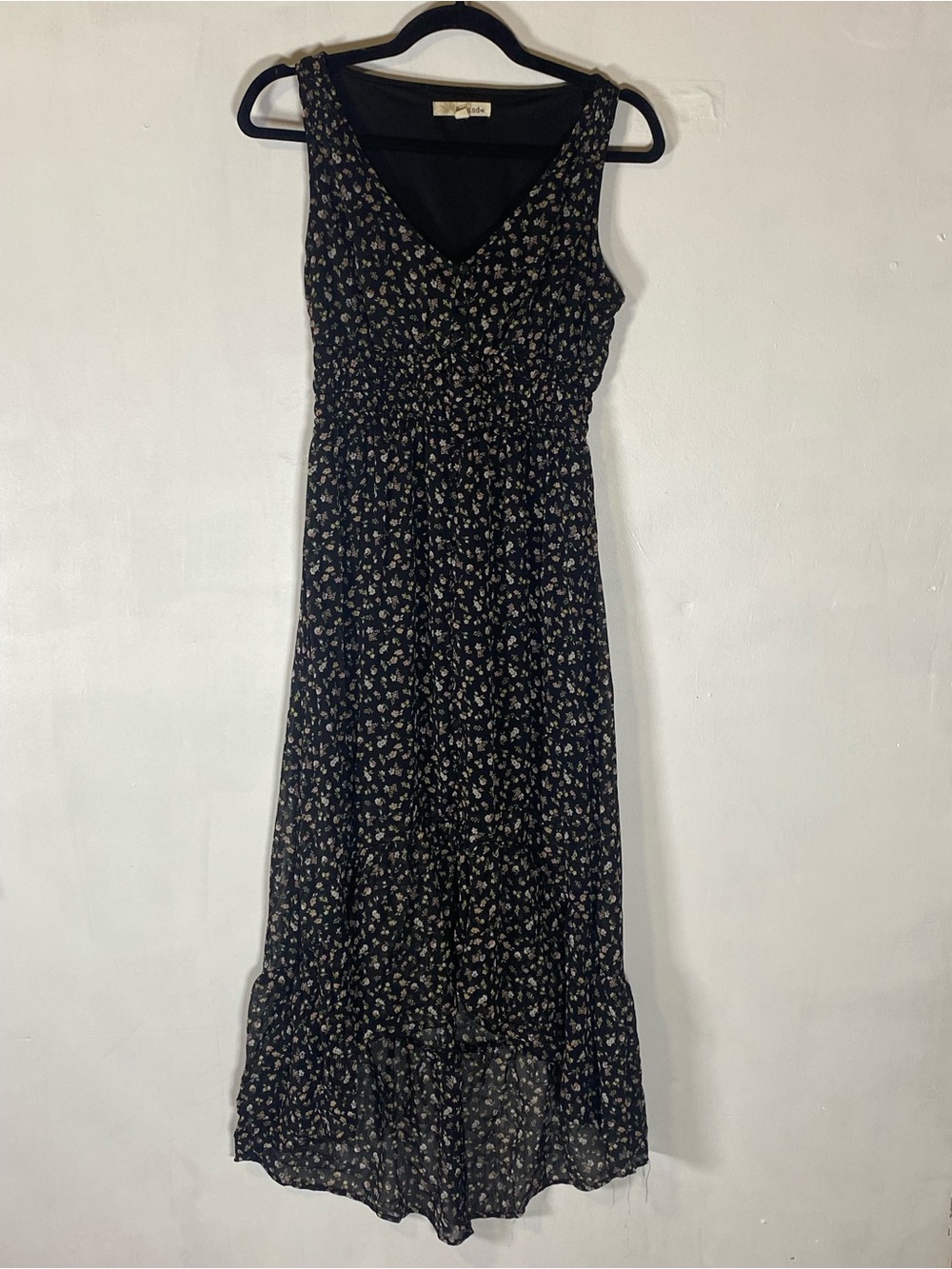 Whimsigoth Floral High Low Maxi Dress Cottagecore Boho Fairy Grunge S